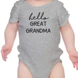 Body para Bebe "Hola Bisabuela" Algodon 100% Premium Suave