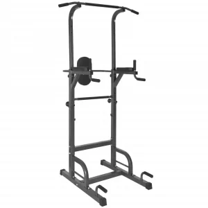 Estacion de Ejercicio Ajustable Multifuncional | Torre Fitness con Barra de Dominadas y Fondos