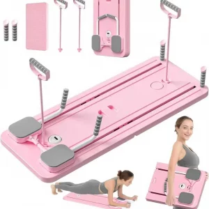 Pilates Reformer Compacto 4 en 1 Plegable | Tabla Abdominal Multifuncion para Casa y Gimnasio