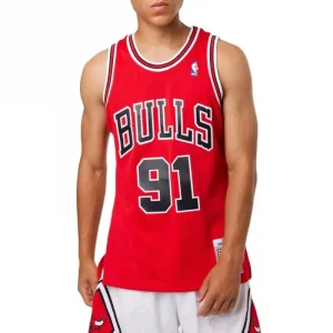 Camiseta Mitchell & Ness Chicago Bulls NBA Dennis Rodman | Swingman Road Jersey 97