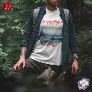 Camiseta Ecologica Unisex "La Aventura no Espera" 100% Algodon Organico