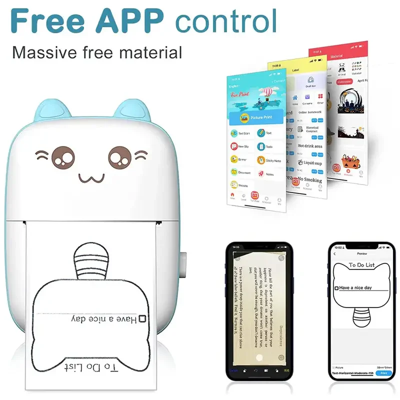 Mini impresora portátil sin tinta - Imagen 3