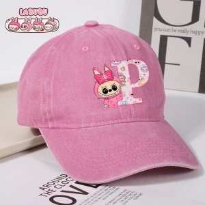 Gorra rosa Labubu para mujer