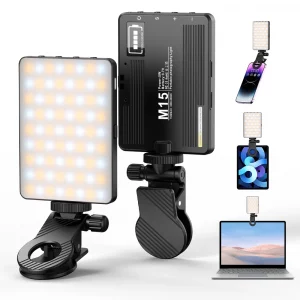 Luz LED selfie portátil 2500K-9000K (móvil/laptop)