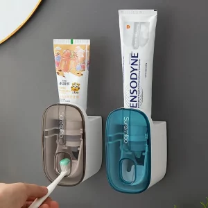 Dispensador automático de pasta de dientes + soporte (montaje en pared)