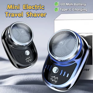 Mini Afeitadora Eléctrica De Viaje Para Hombre, Máquina De Afeitar Con Carga USB, Lavable, Para Barba Y Cara, Tama?o De Bolsil