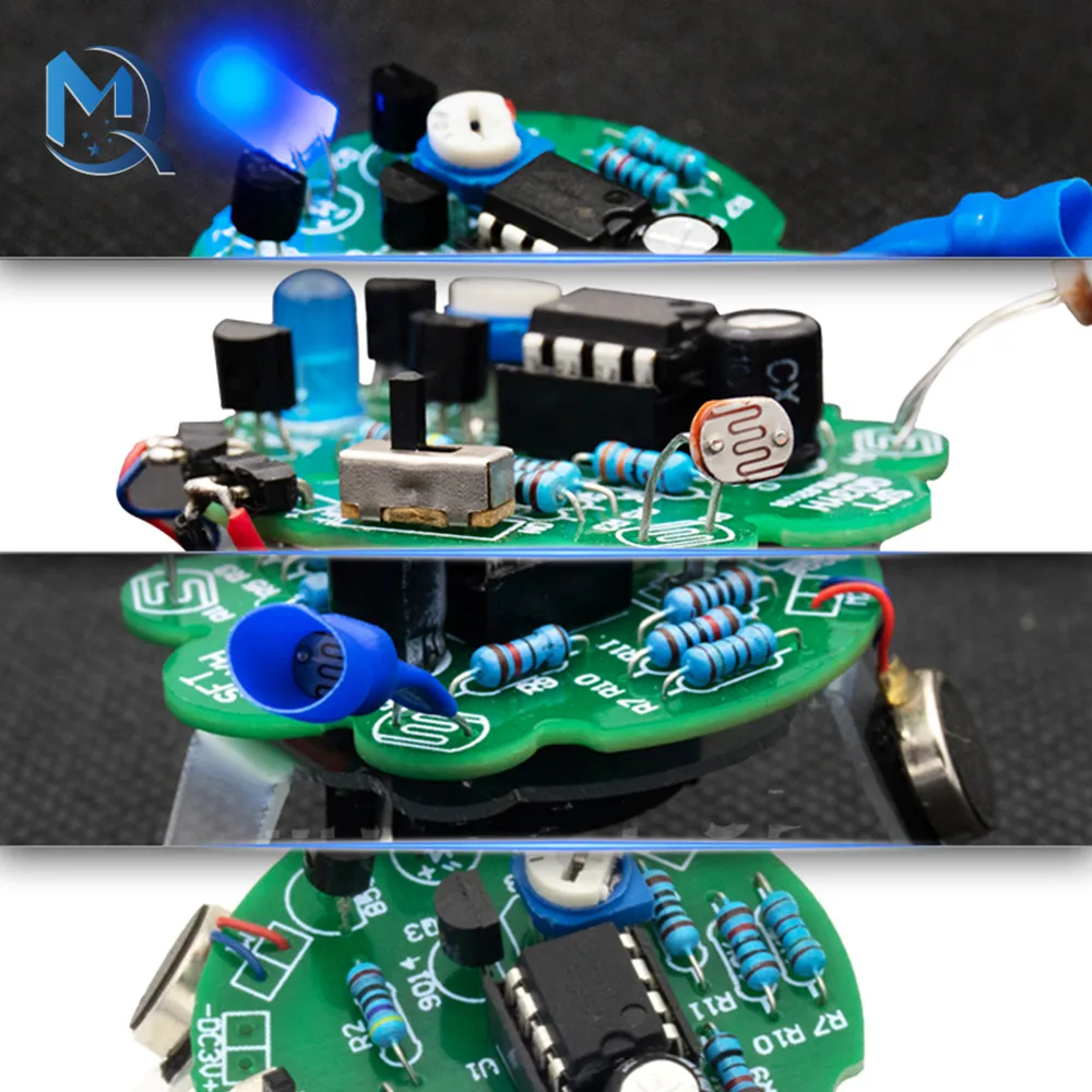 Robot que sigue la luz – Mini robot LED con sensor fotosensible, juguete DIY educativo - Imagen 4