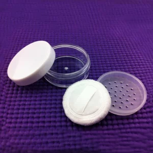 Tarros vacíos de 20g con tamiz y tapa blanca