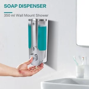Dispensador de jabón y champú de pared (350 ml)