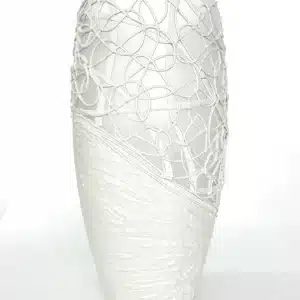 Jarron de Cristal Pintado a Mano para Flores | Jarron Ovalado Decorativo de Arte | Diseno para Bodas 12